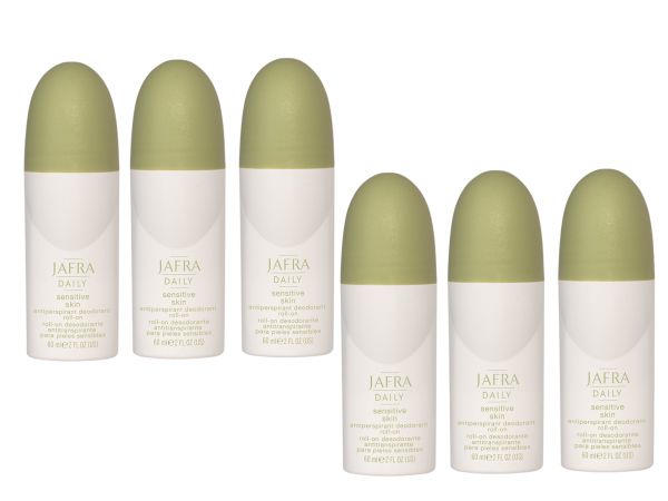 6er JAFRA Sensitive Antiperspirant Deodorant Roll-on