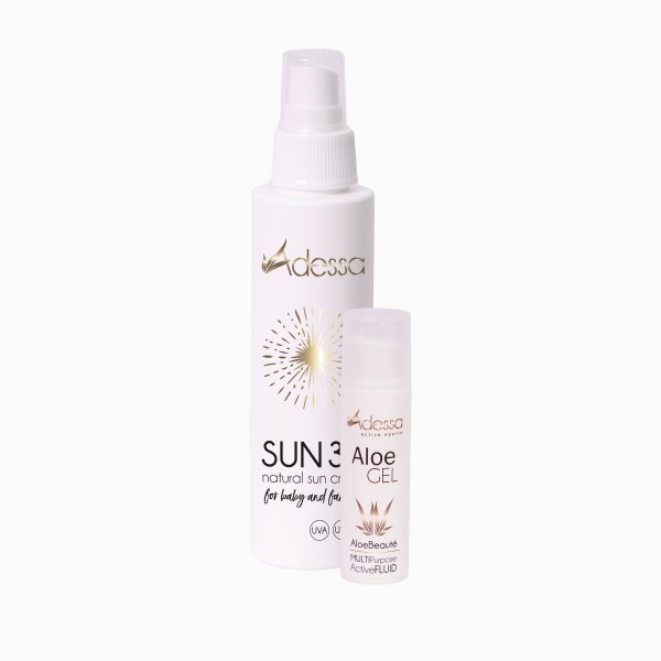 Adessa SUN 30 natural sun cream, for baby and family + Geschenk