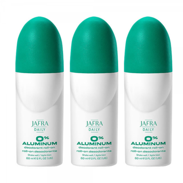 3er JAFRA Daily Roll-On Deodorant 0% Aluminium mit Gurke